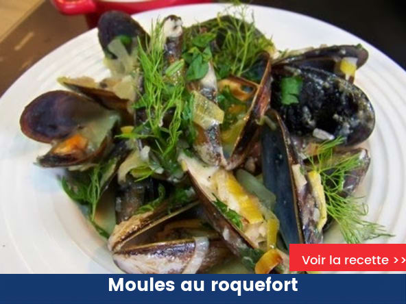 Moules au roquefort